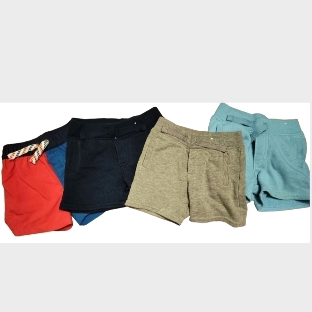 3-6 mo Shorts Bundle of 4 (Carter's Swimsuit bottoms & Garanimals shorts)